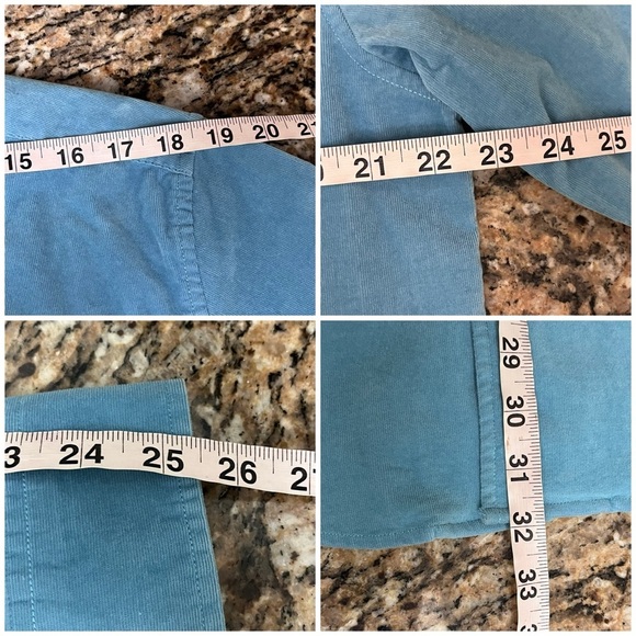 Vtg Y2K Joseph Abboud Blue Corduroy Button Up Shirt M Preppy Old Money Western - Picture 6 of 11